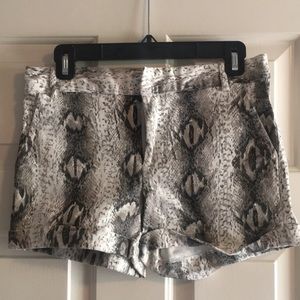 Snakeskin print shorts (slightly stretchy)